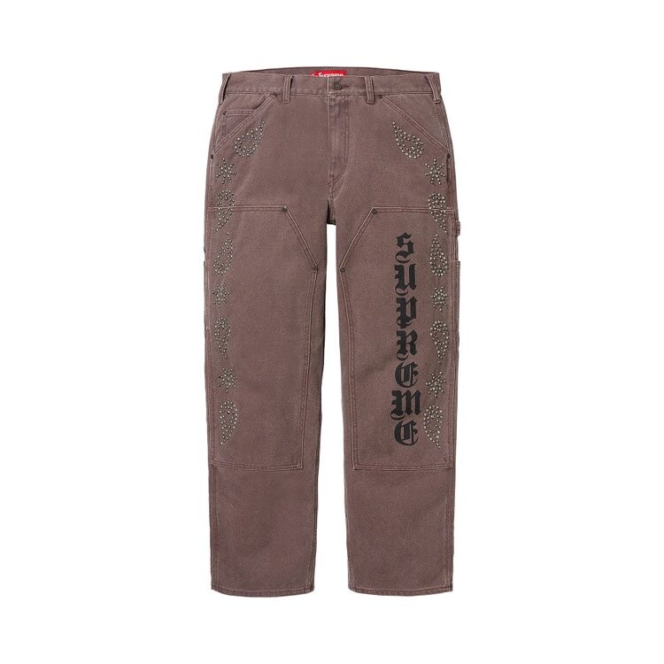 

Брюки Supreme Paisley Studded Double Knee Painter Pant, коричневый