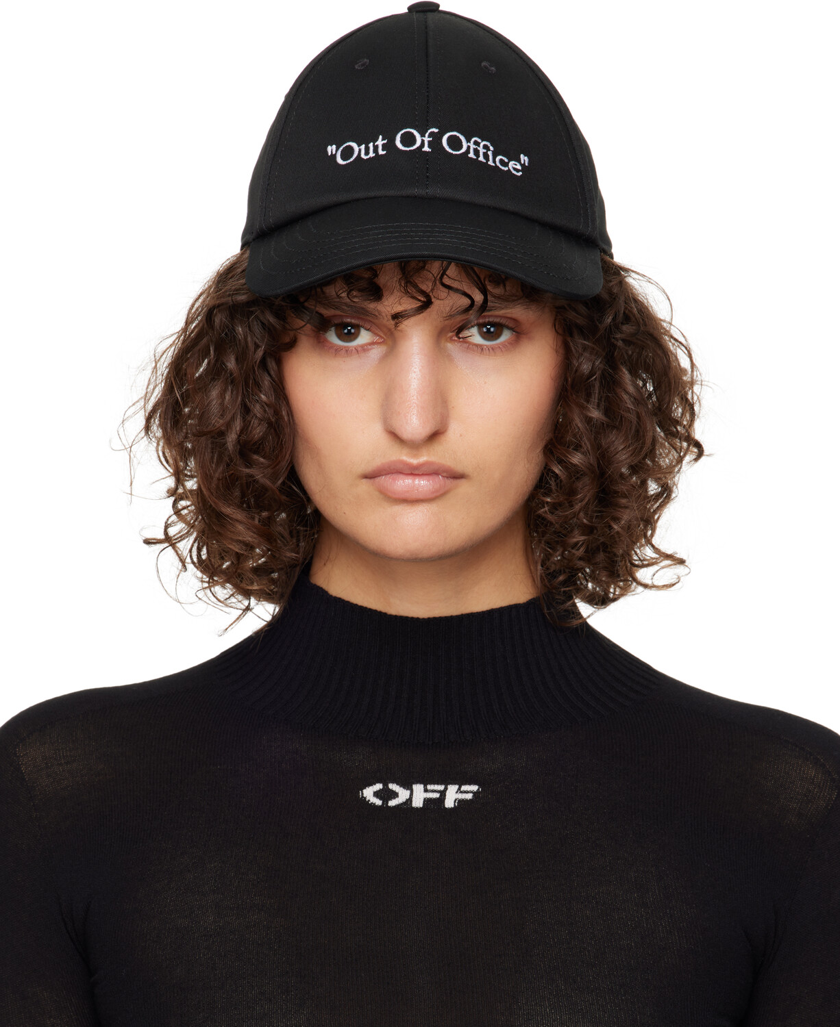 

Черная кепка «Out Of Office» Off-White, черный/белый