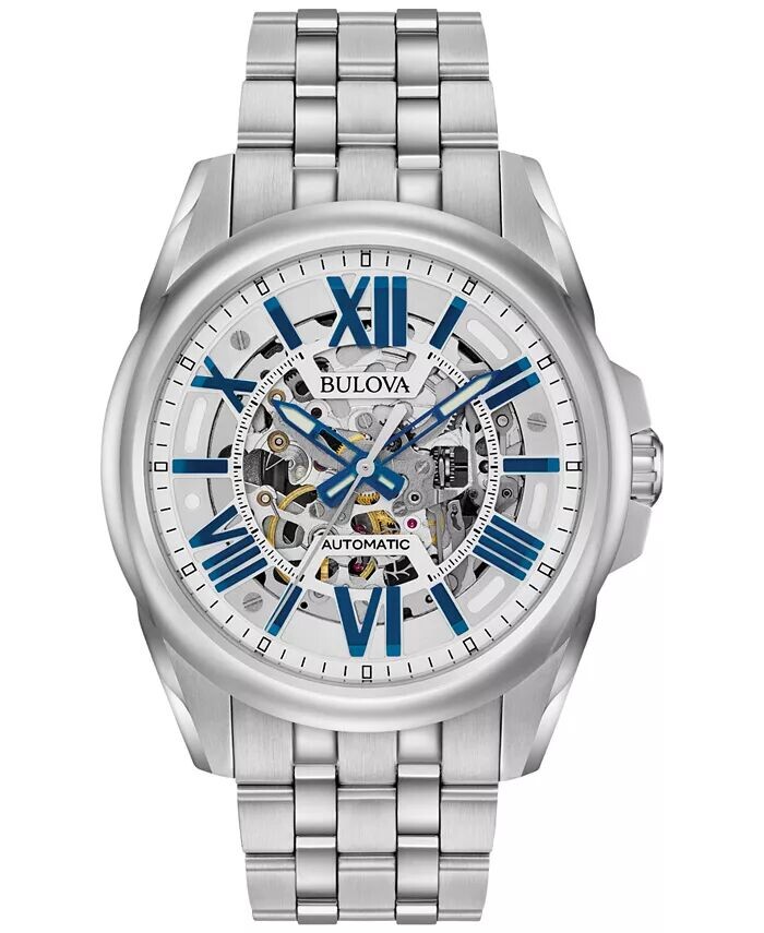 

Мужские автоматические часы-браслет из нержавеющей стали 43 мм 96A187 Bulova