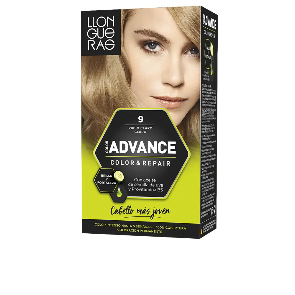 

Краска для волос Color advance Llongueras, цвет 9-rubio claro claro, 1 шт.