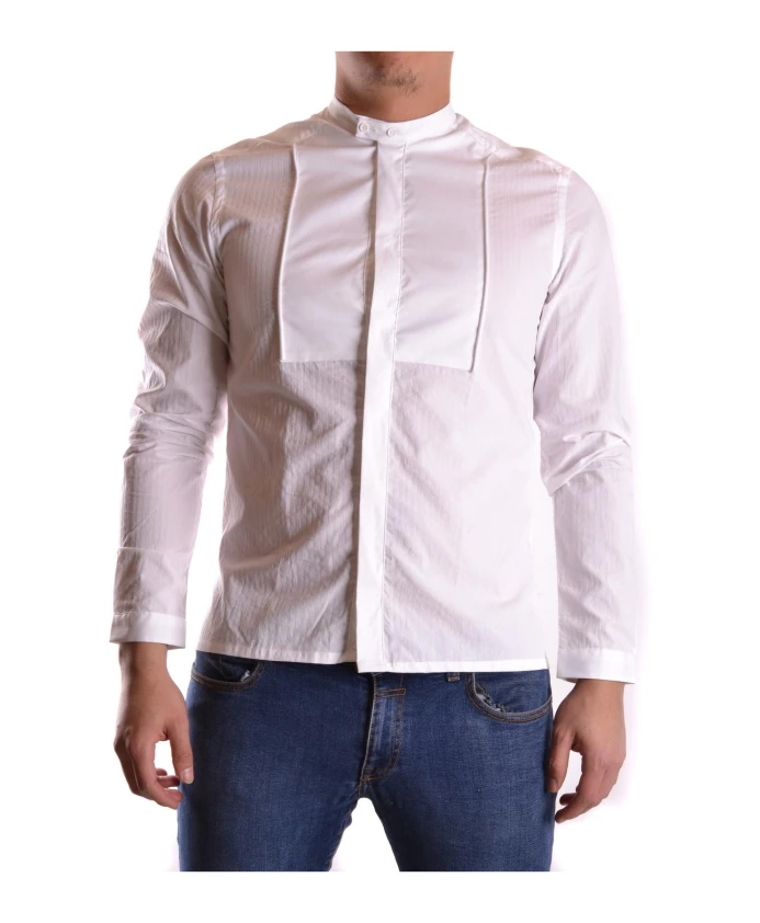 

Белая хлопковая рубашка на пуговицах Paolo Pecora, белый