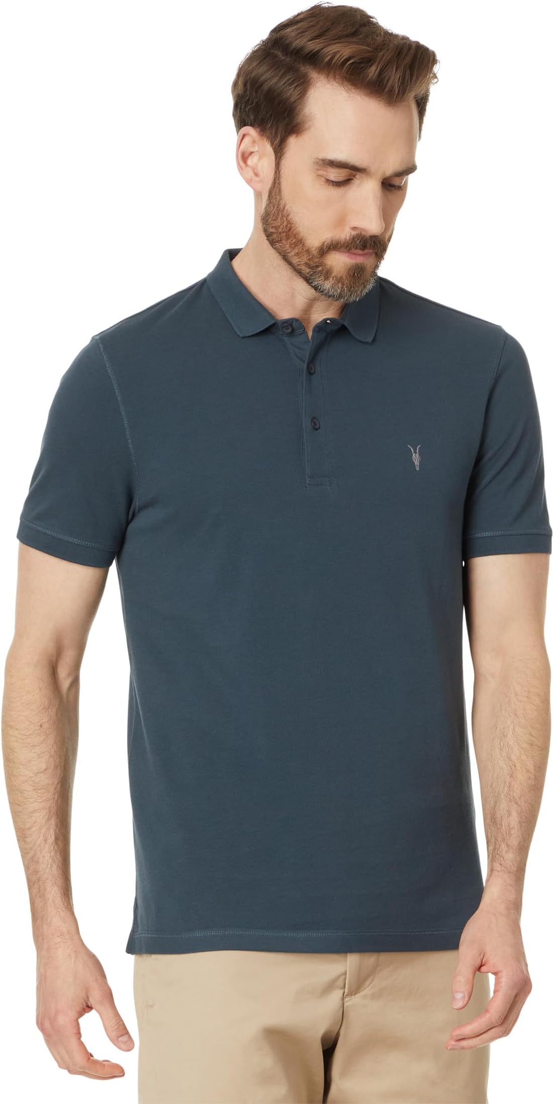 

Футболка AllSaints Reform Short Sleeve Polo, синий
