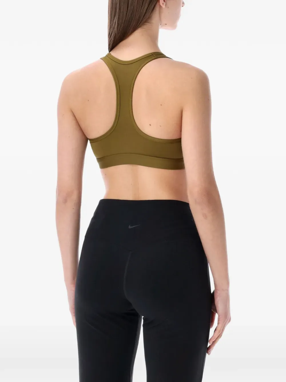 Спортивные бюстгальтеры без рукавов с логотипом Swoosh Nike, зеленый — фото 2