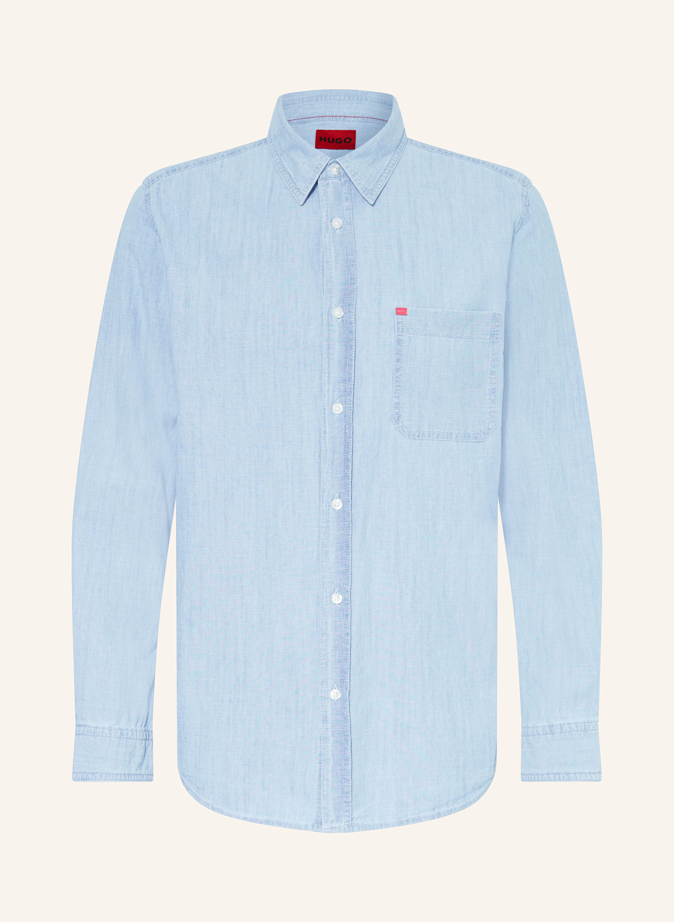 

Рубашка erillo oversize-fit в джинсах Hugo, голубой