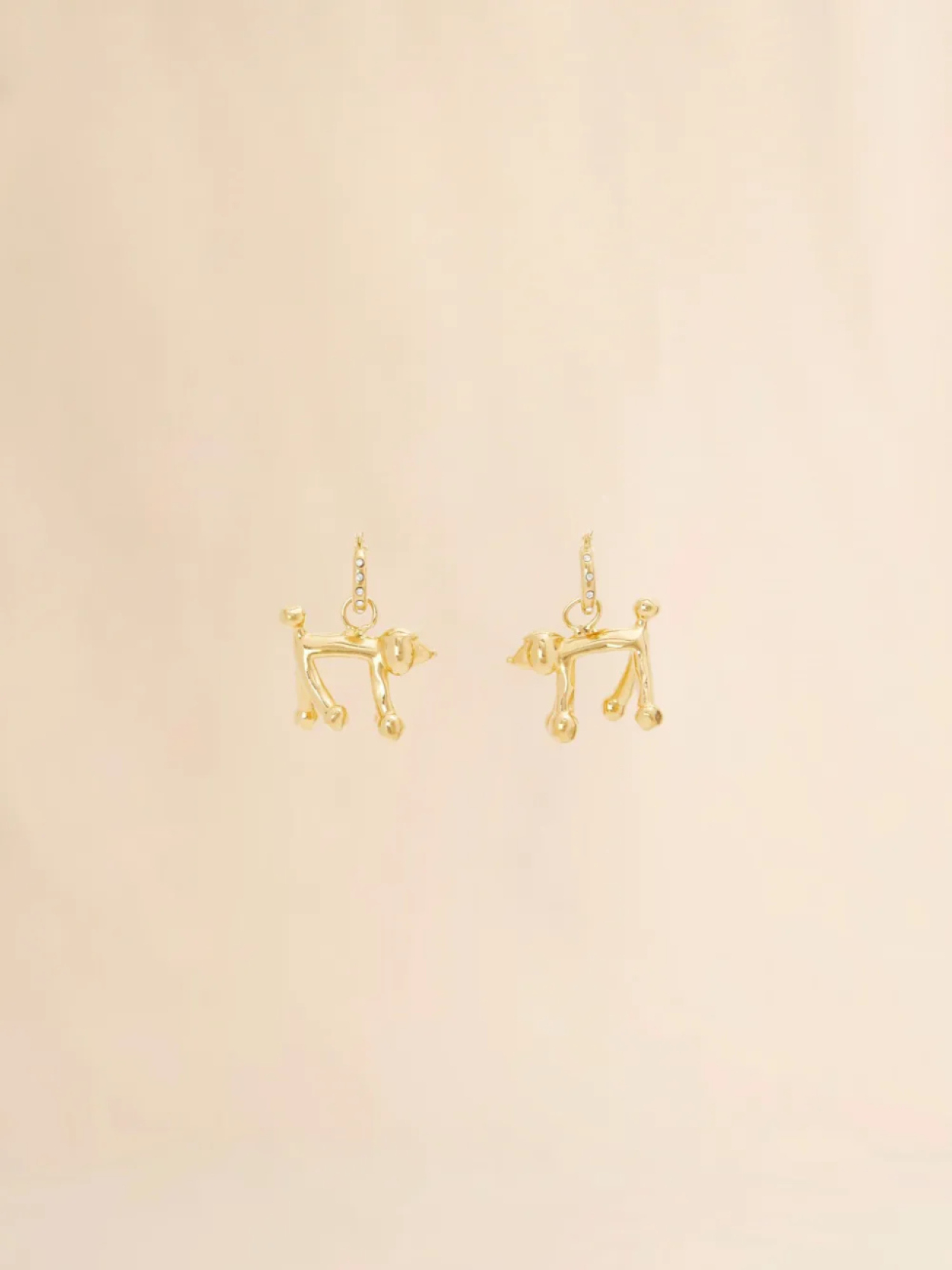 

Серьги с мотивом собаки Marni, золотой