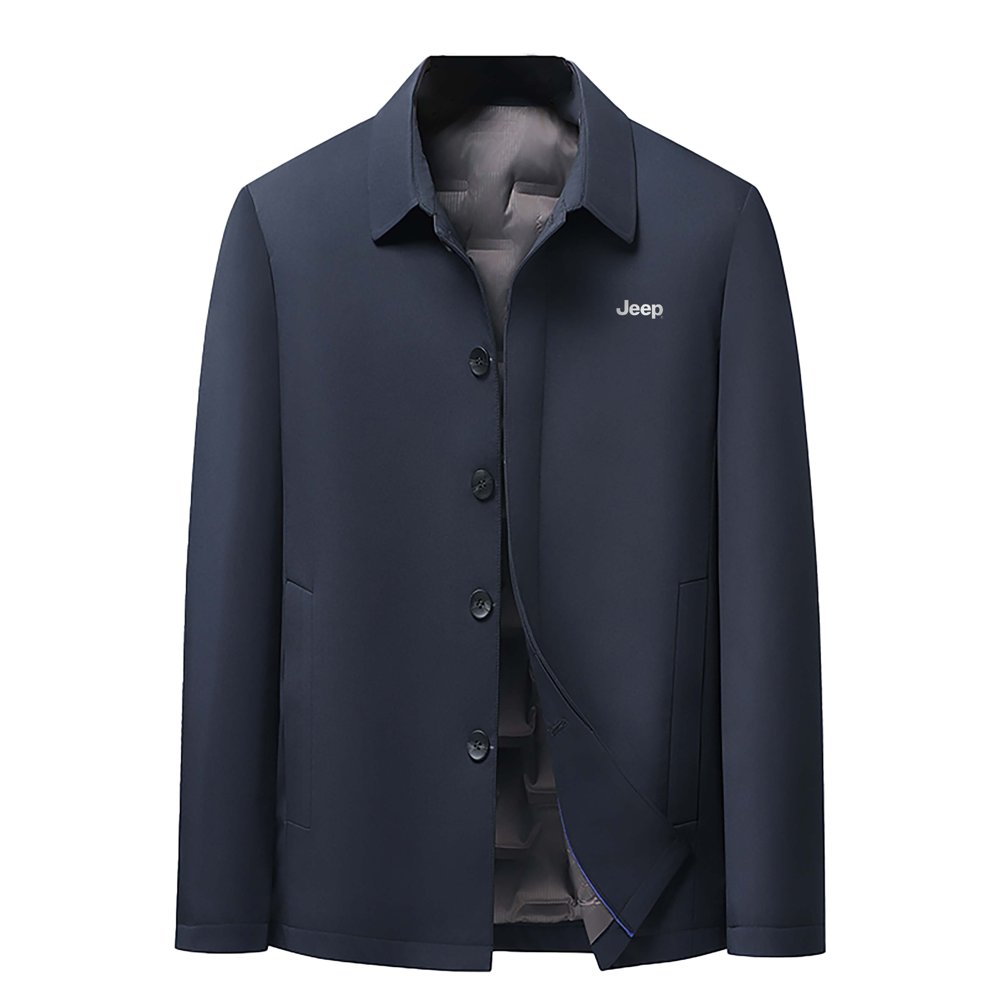 

Пуховик Unisex Lapel Thickened Others Jeep, темно-синий