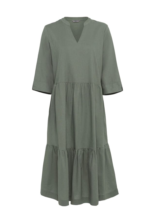 

Платье-Рубашка с добавлением льна Galeria, хаки