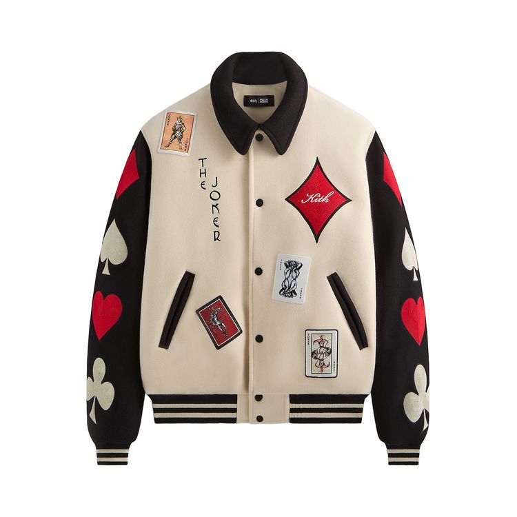 

Куртка Kith x Batman Joker Wool Coaches Jacket 'Sandrift', кремовый