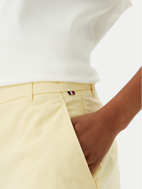 Шорты из ткани обычного кроя WW0WW42457 Tommy Hilfiger, желтый — фото 4