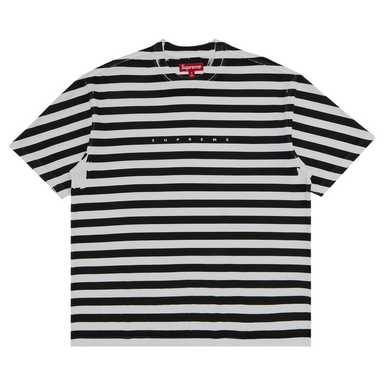 

Топ Supreme Overprint Stripe Short-Sleeve Top, черный