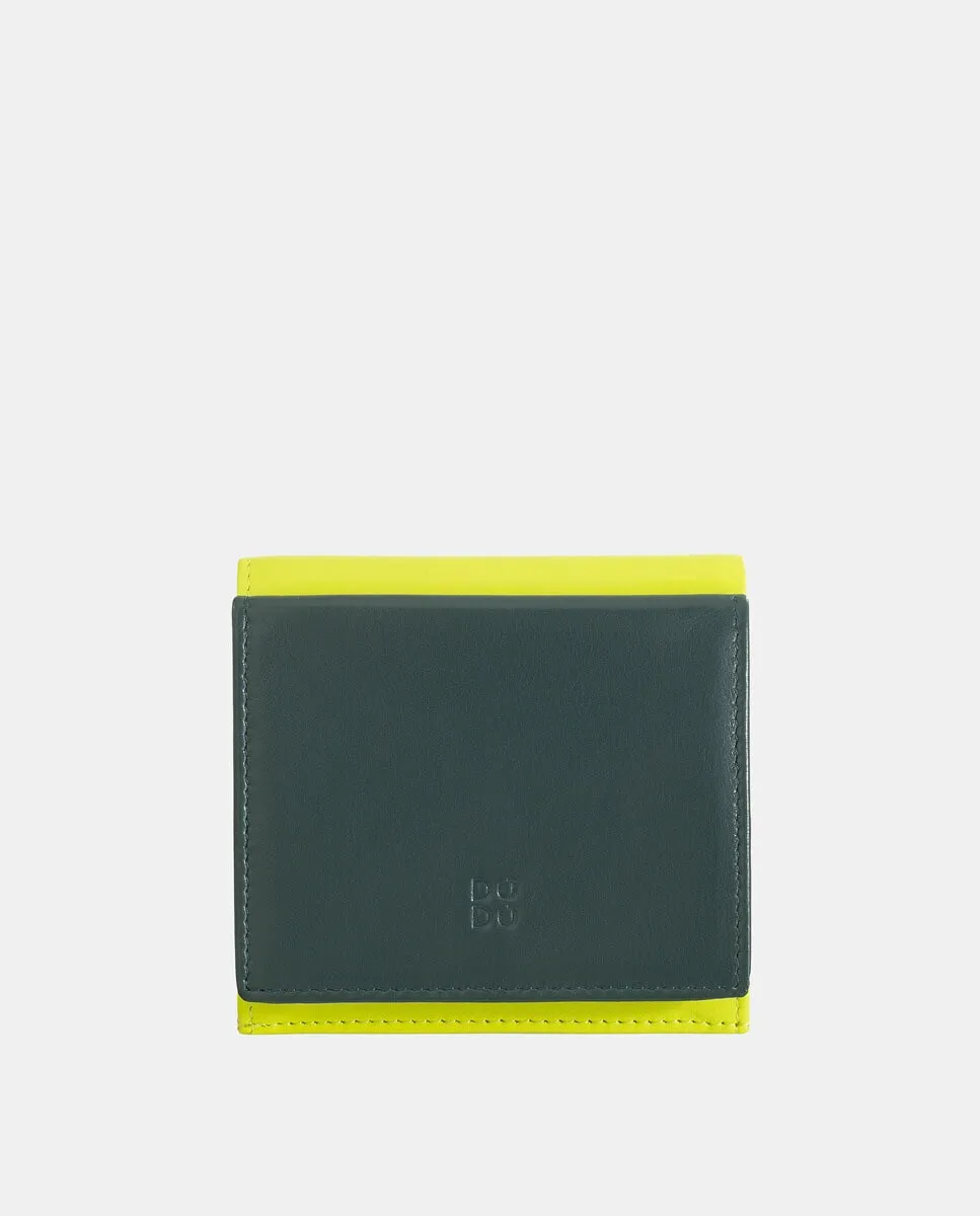 

Вертикальный кошелек из телячьей кожи наппа зеленого цвета с RFID-защитой Dudu
