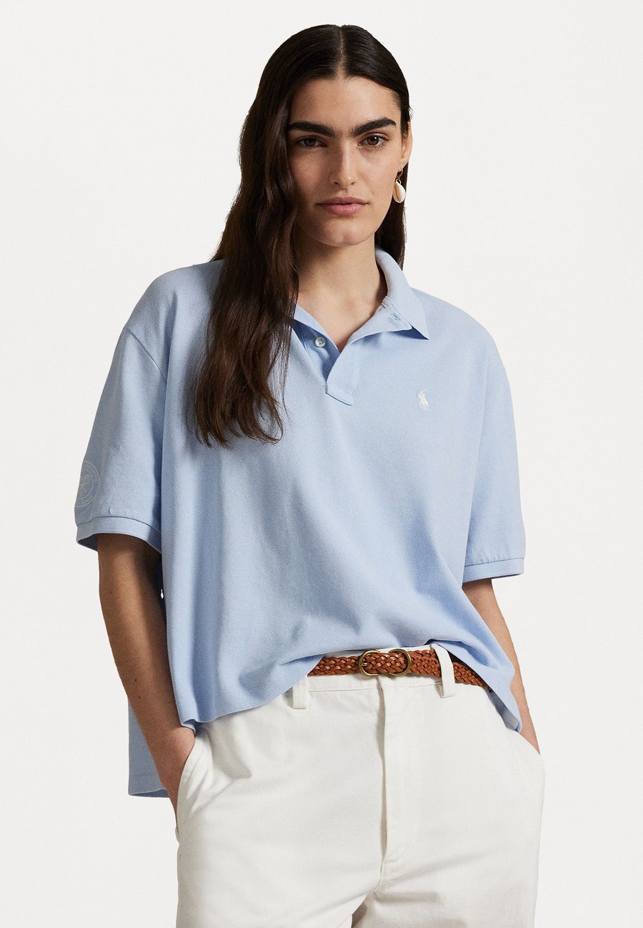 

Поло Polo Ralph Lauren WIMBLEDON CROPPED POLO SHIRT, Southport Blue/Light Blue