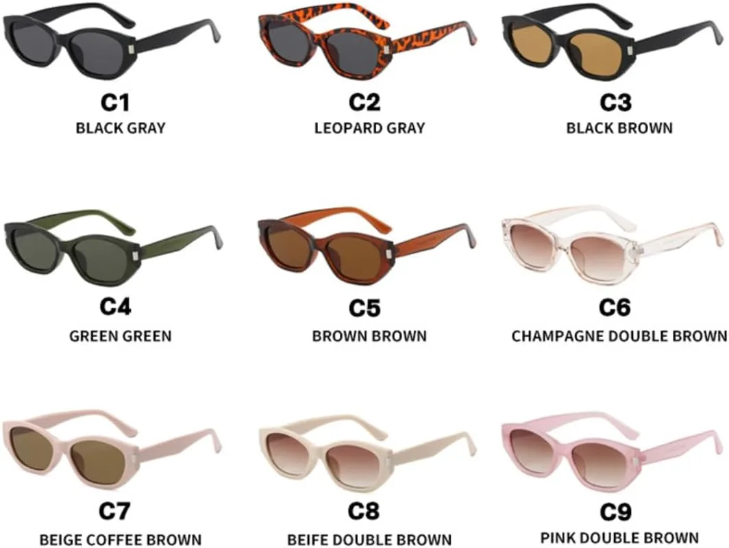 

Солнцезащитные очки с защитой UV400 | Линзы цвета «кошачий глаз» | Для женщин и мужчин, для занятий спортом на открытом воздухе и вождения DSVIGF, Black Gray