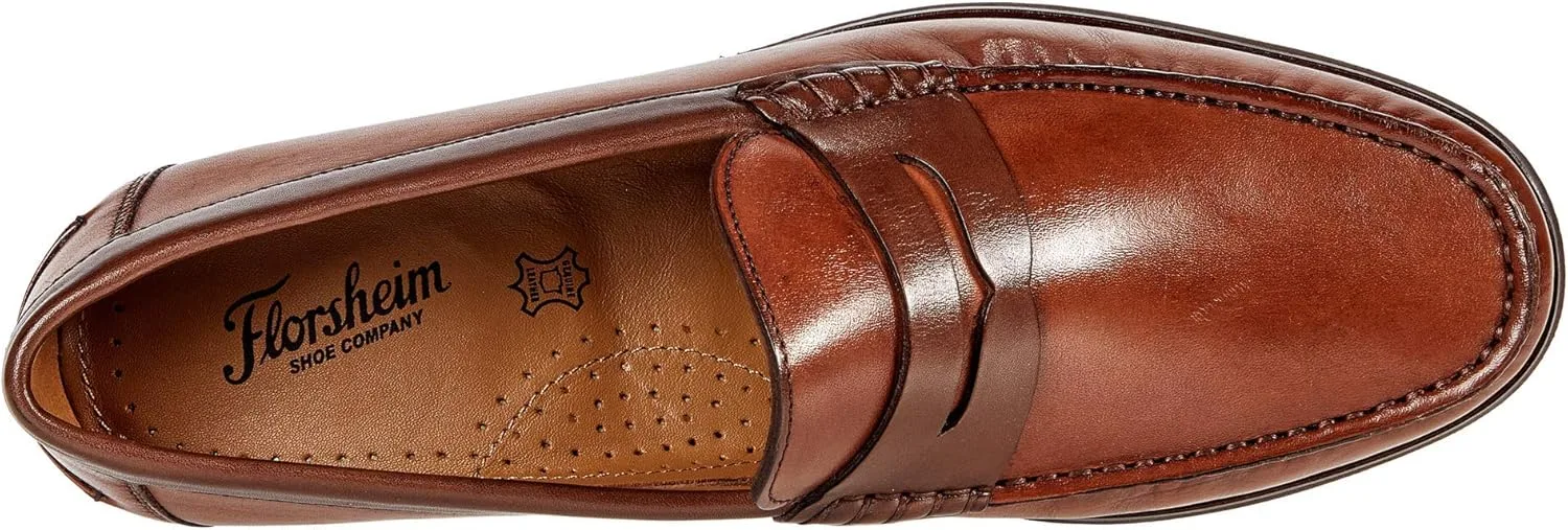 Мужские лоферы Florsheim Berkley Flex Penny Loafer Slip On, коньячный — фото 2
