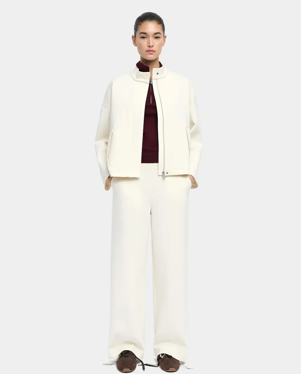 

Женские трикотажные прямые брюки с эластичным поясом Parfois, белый