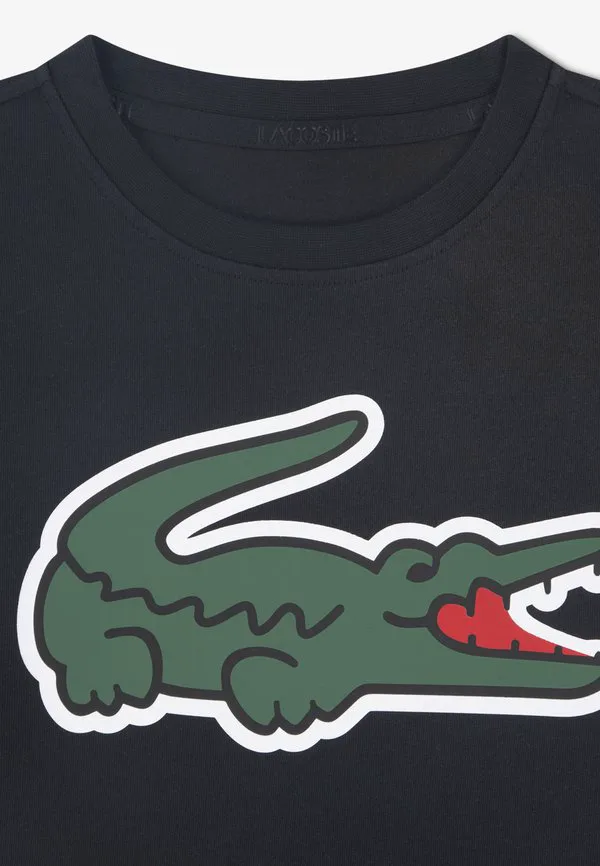 Спортивная футболка унисекс с принтом Lacoste, Noir — фото 3