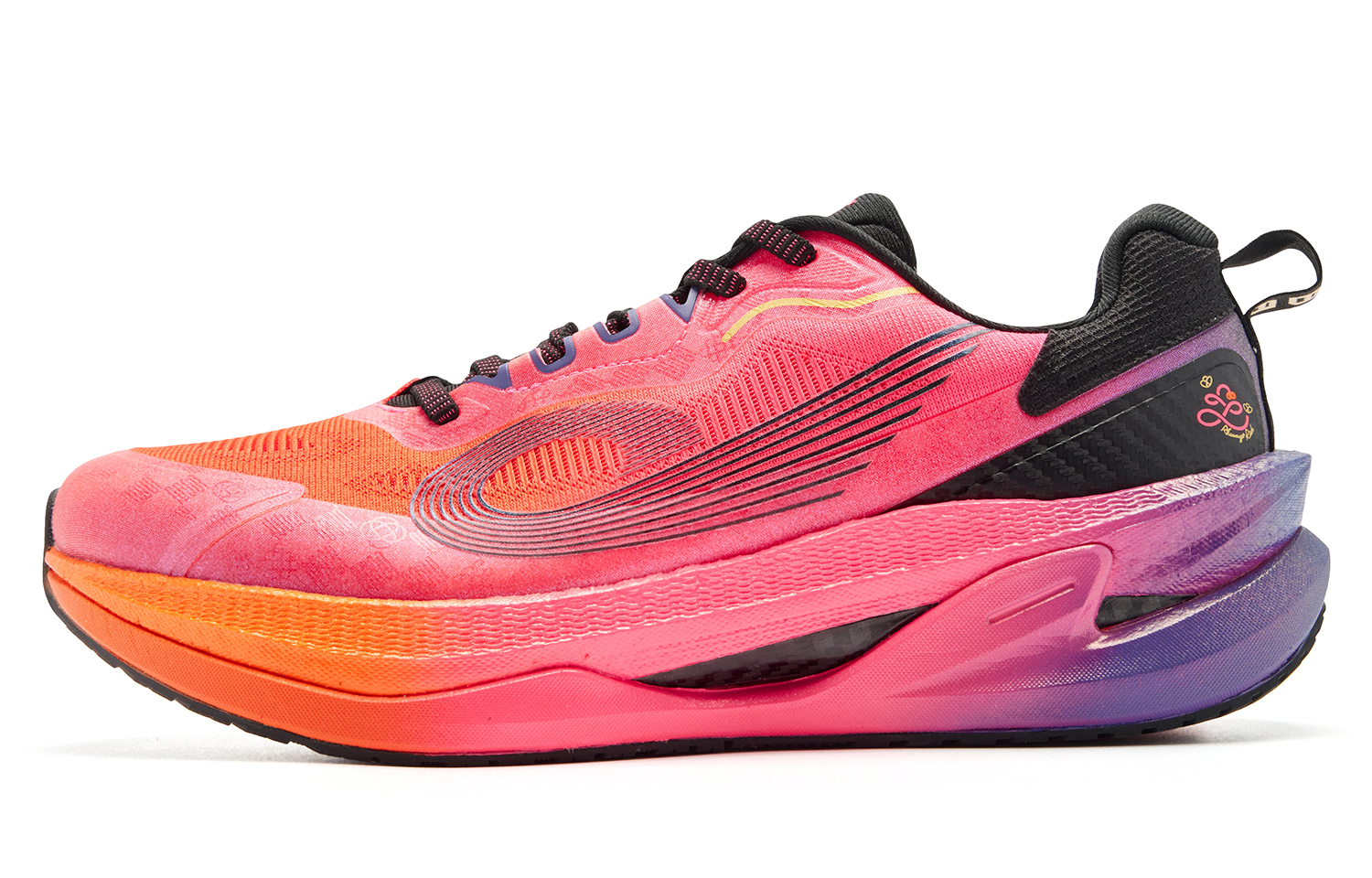 

QIAODAN Кроссовки Borderless PRO мужские низкие, цвет Dragon Flame Orange/Fluorescent Flying Shadow Pink