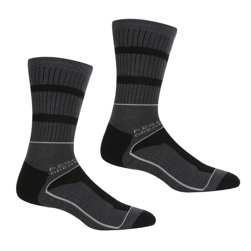 

Мужские носки Samaris 3 Season, 2 шт., черные, темно-стальные REGATTA, цвет gris