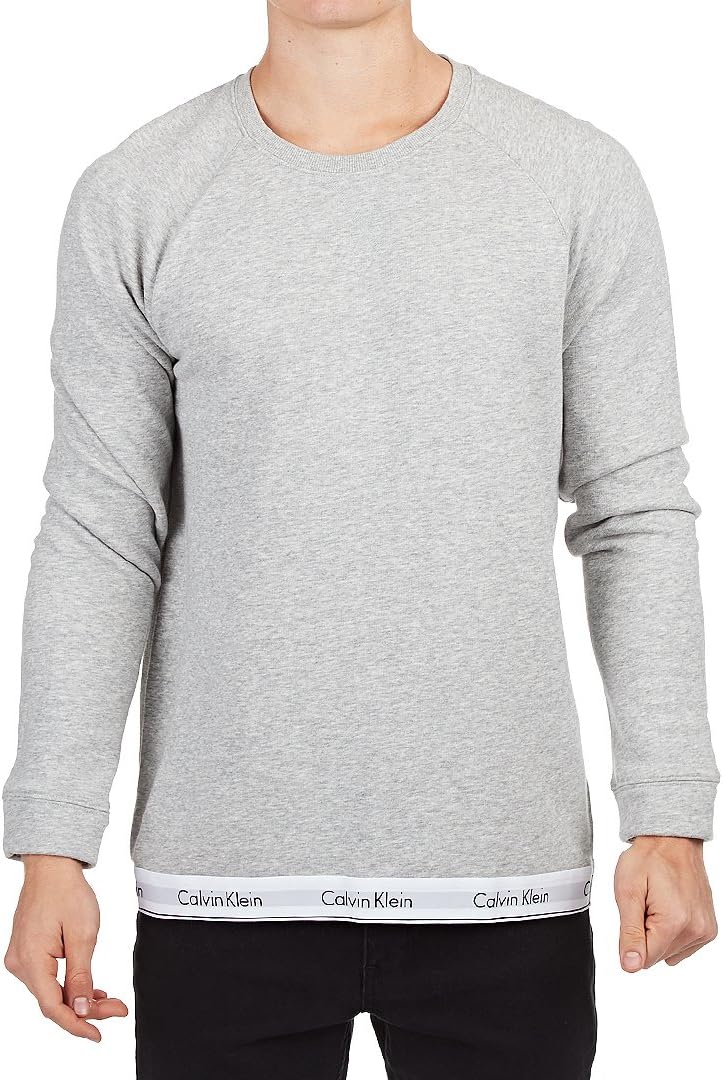 Современные мужские толстовки Calvin Klein из хлопка и эластичного хлопка, Grey Heather — фото 2