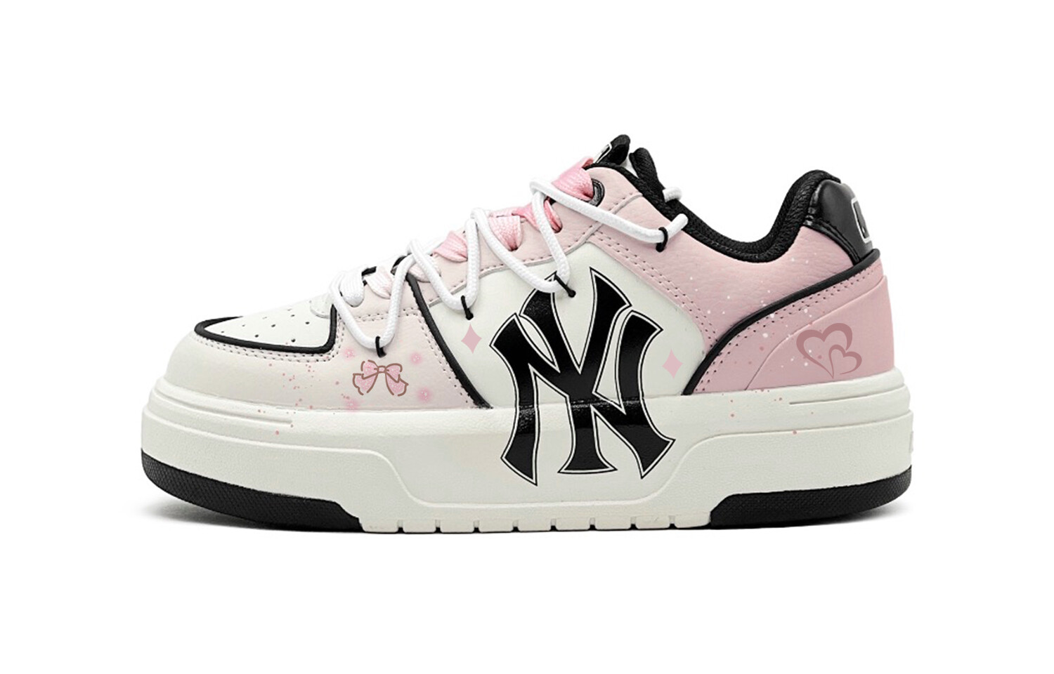 

Кроссовки MLB Chunky Liner Skateboarding Shoes Unisex Low-top Rice Powder Black, черный