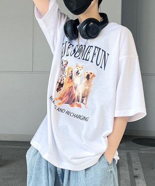 

Футболка с винтажным принтом, свободный крой, унисекс ILL'S, белый