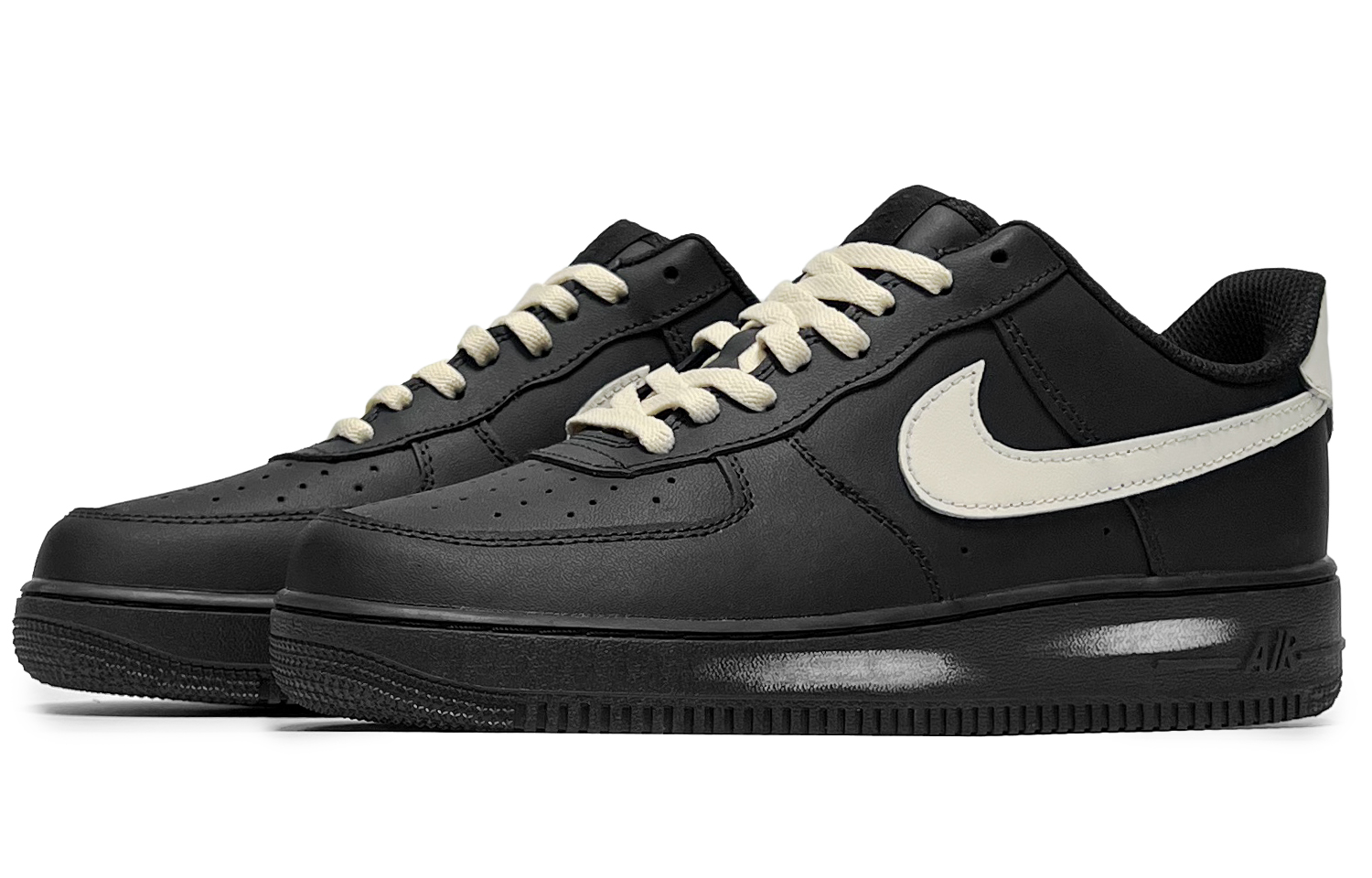 Nike Кроссовки Air Force 1 Infernal Affairs низкие женские черно-белые, цвет Black White — фото 3