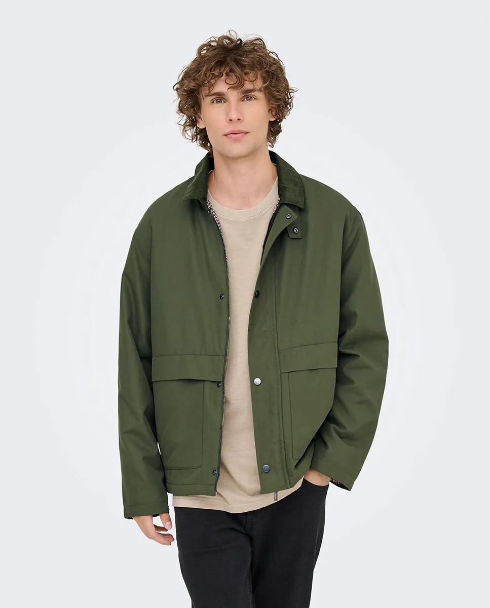 

Мужская куртка обычного кроя Only & Sons, зеленый