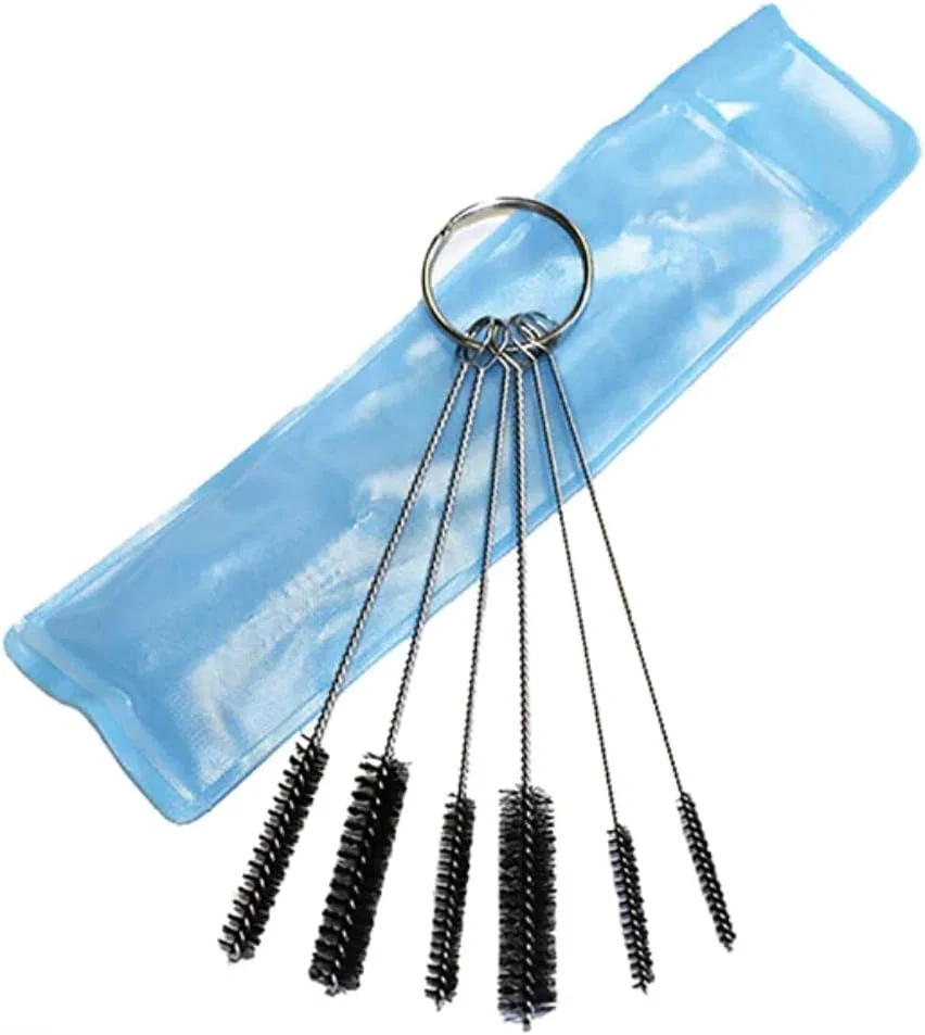 Набор кистей для очистки тюбиков Eternal Tattoo Supply, 6 штук, серебристый Generic