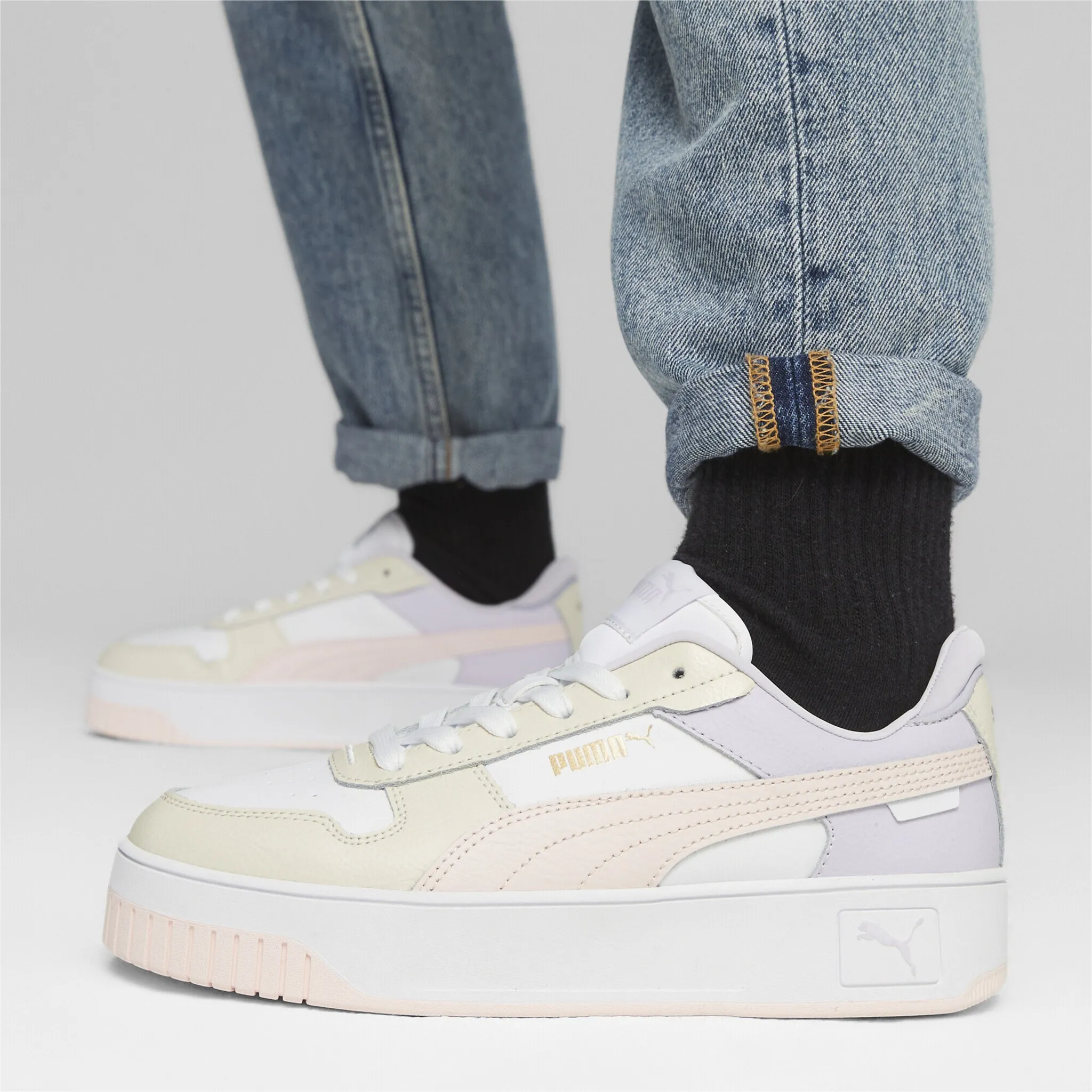 Кроссовки PUMA "Carina Street Sneakers Women", цвет White Frosty Pink Alpine Snow — фото 2