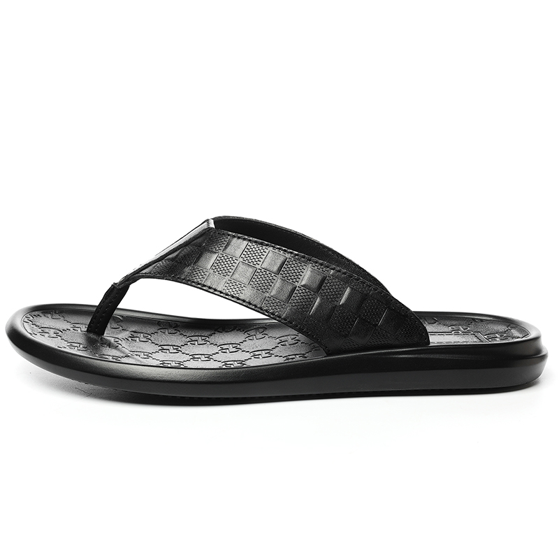 

XIMO BULL Мужские черные шлепанцы с резиновой подошвой и противоскользящим покрытием