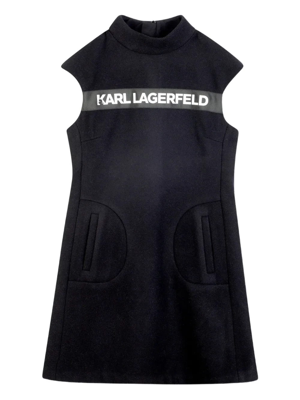 

Платье с высоким воротником KARL LAGERFELD KIDS, черный