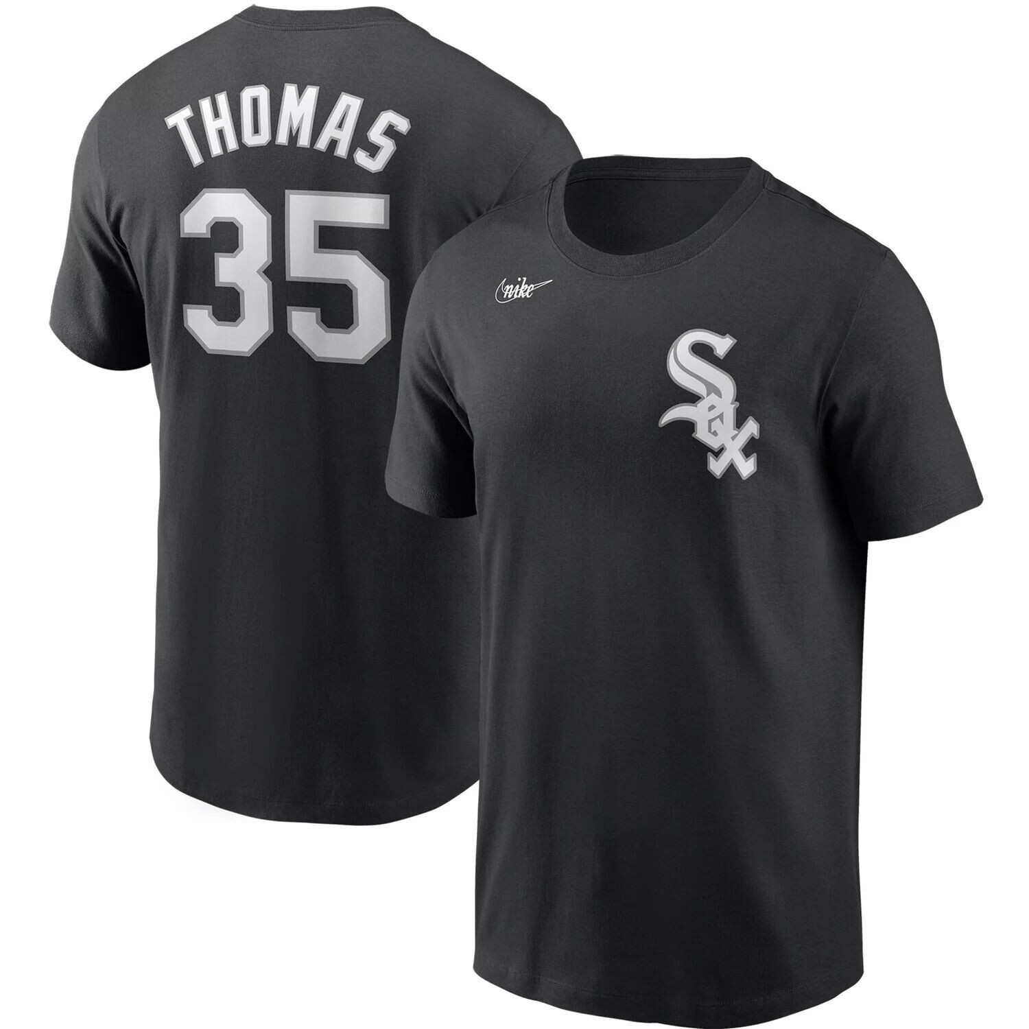

Мужская черная футболка Frank Thomas Chicago White Sox Cooperstown Collection с именем и номером Nike, Черный, Мужская черная футболка Frank Thomas Chicago White Sox Cooperstown Collection с именем и номером Nike