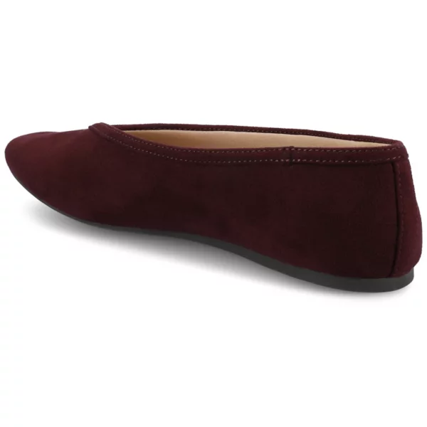 Женские балетки Fortune с миндалевидным носком Journee, цвет oxblood — фото 4