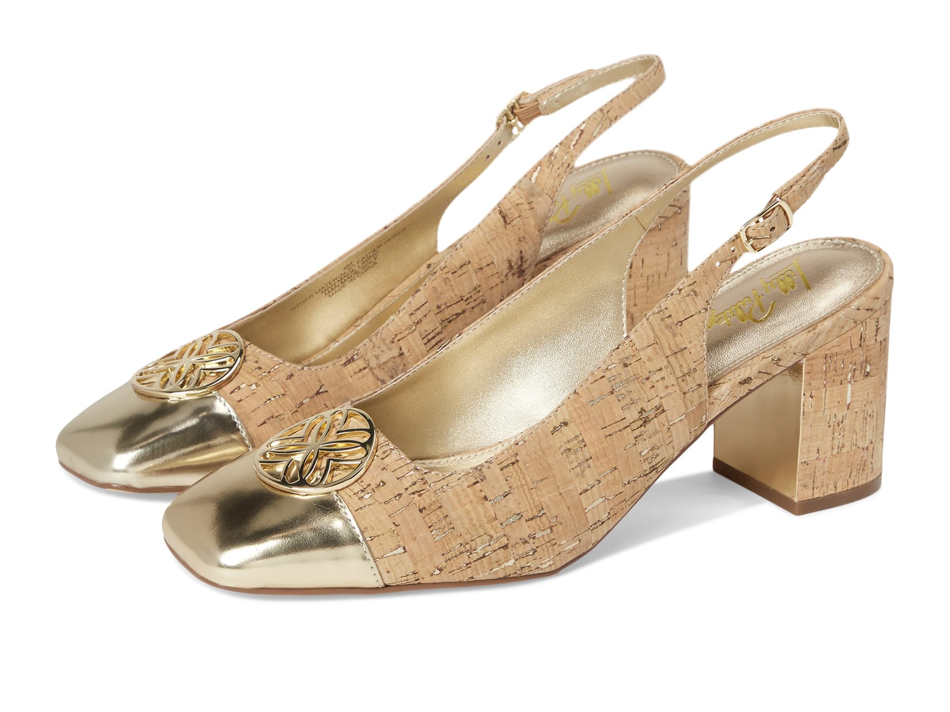 Туфли Lilly Pulitzer Mari Cork Slingback Pumps, цвет Natural