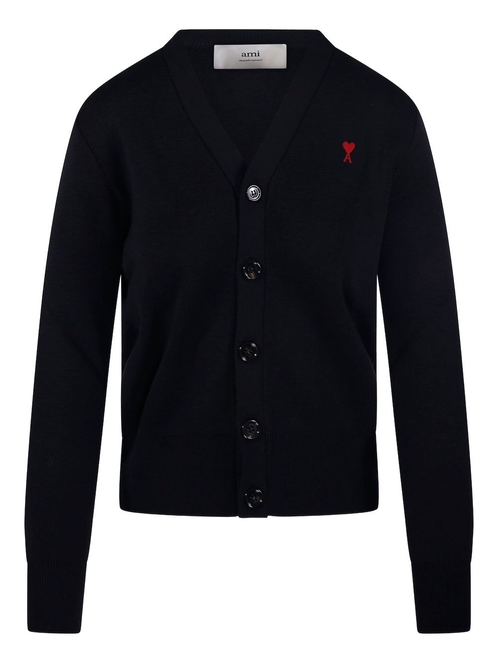 

Кардиган с вышитым логотипом Ami De Coeur AMI Paris, черный