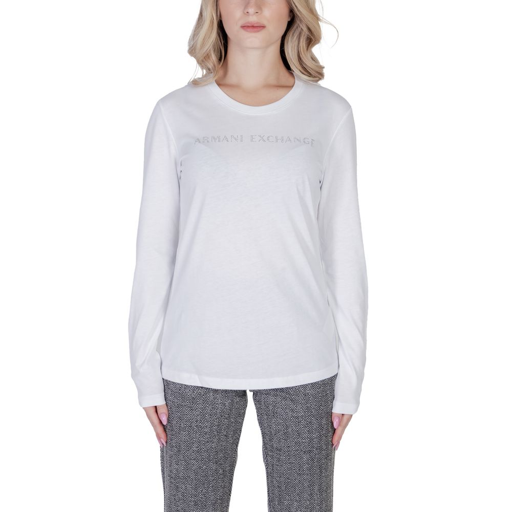 

Белые хлопковые топ и футболка Armani Exchange