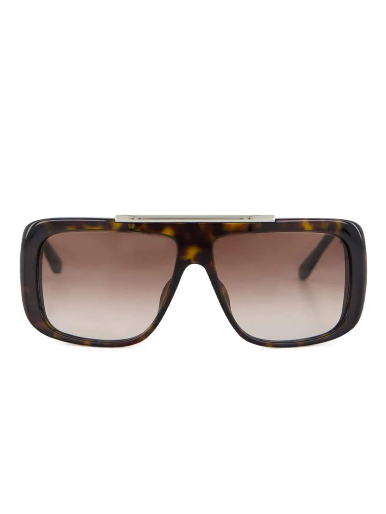

Солнцезащитные очки в массивной оправе Alexander McQueen Eyewear, коричневый