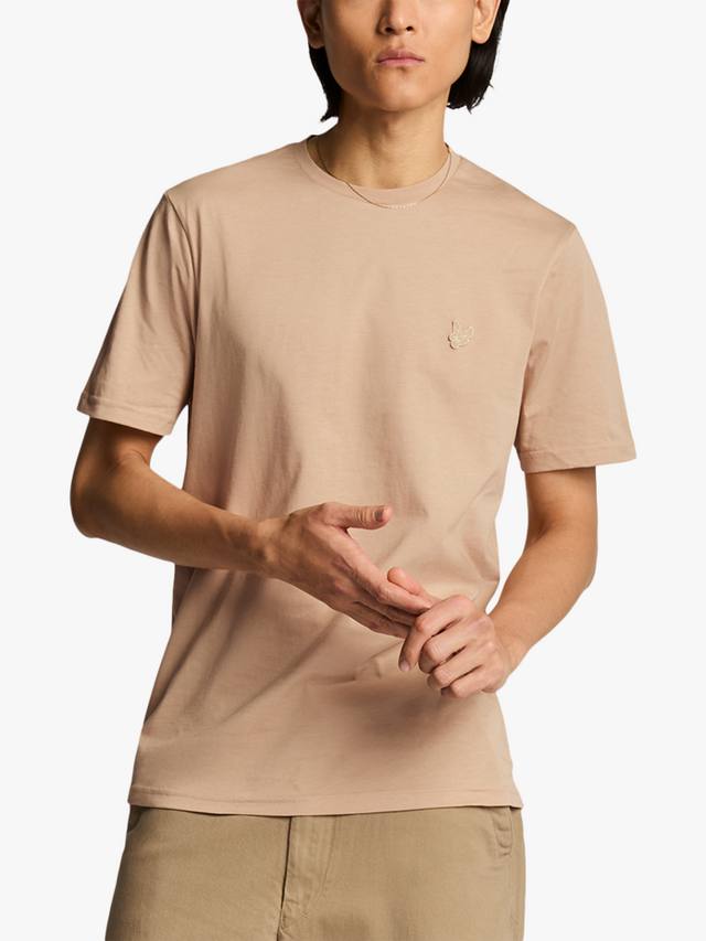 

Футболка из тончайшего хлопка обычного кроя Lyle & Scott, цвет Stealth Brown