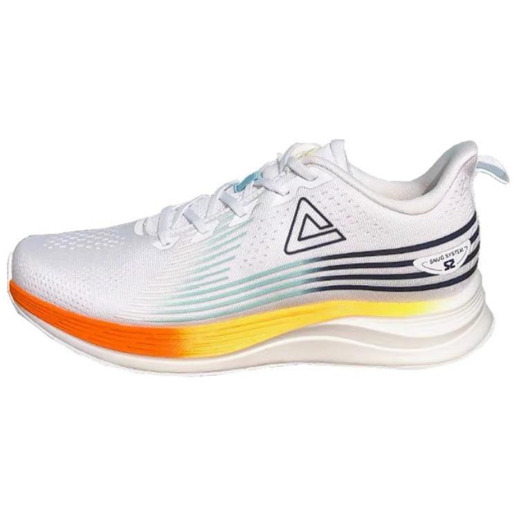 

Амортизирующие износостойкие низкие кроссовки мужские белые оранжевые желтые PEAK, Бэймакс/Оранжевый Желтый