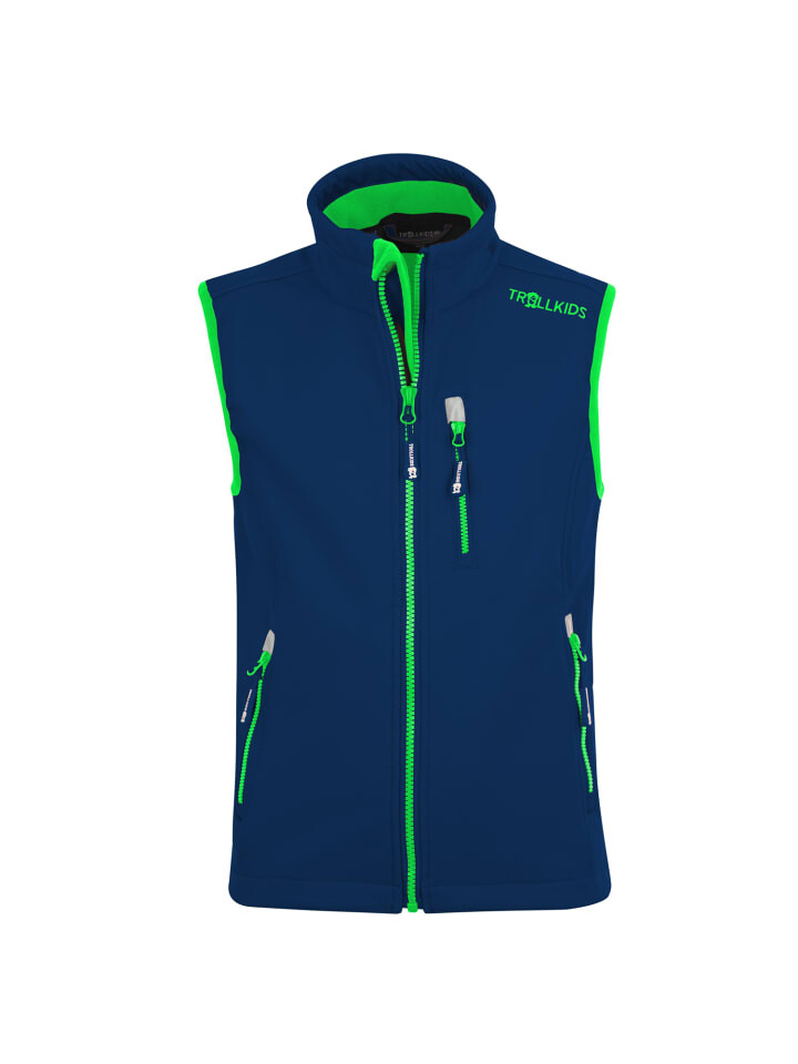 

Функциональный жилет Trollkids Funktions Trollfjord, цвет navy/green