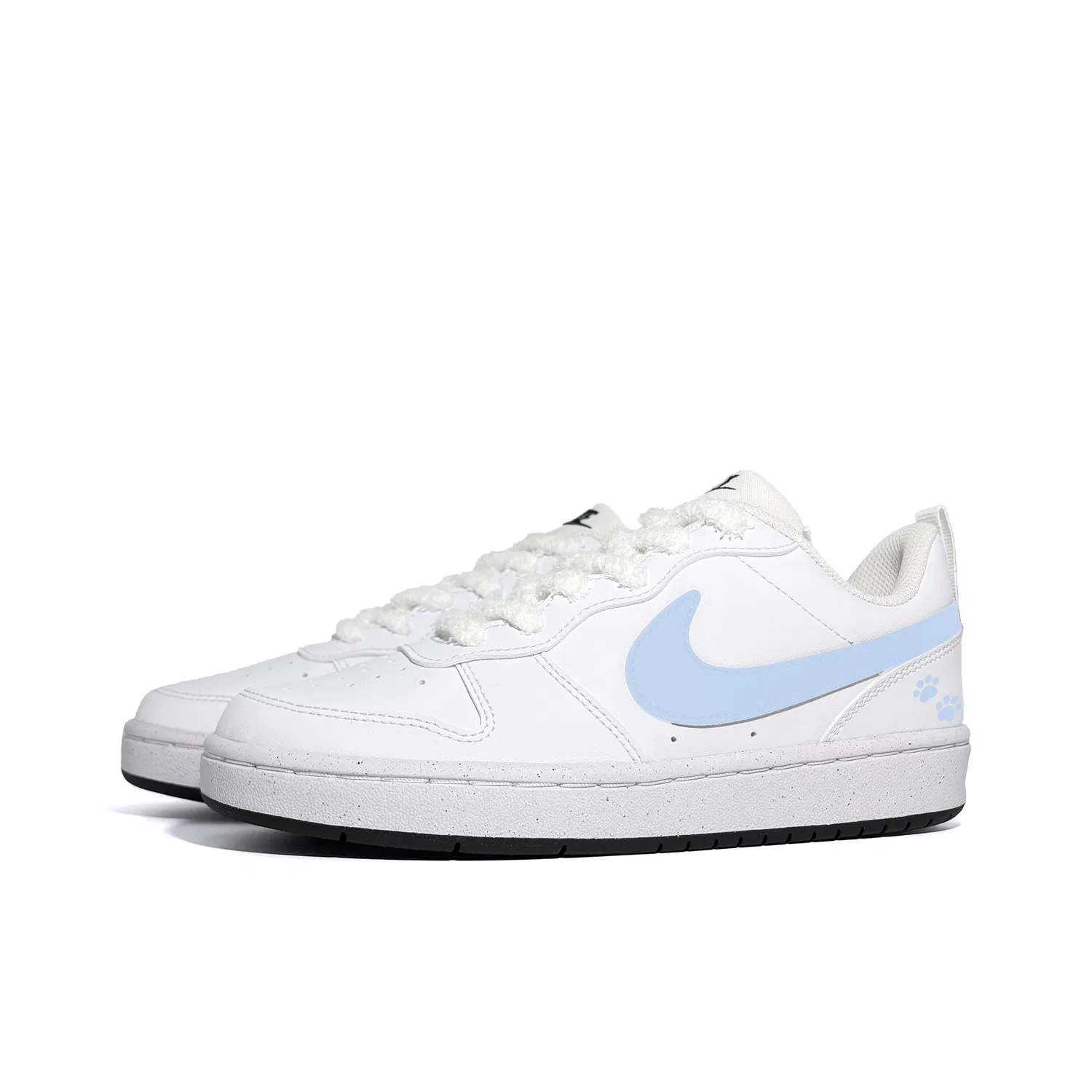 Детские скейтбординг кроссовки Nike Court Borough Maris бело-синие — фото 4