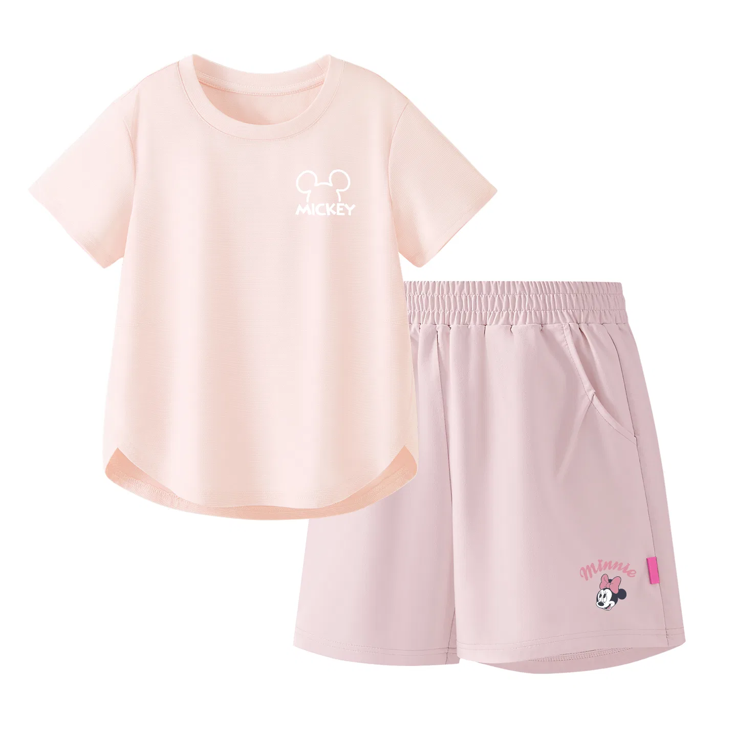 Детский спортивный костюм Casual Sportswear 2 Piece Set Disney, Thick Board Di Line K Begonia Pink+Di Lift Eye K_Bottom Right Milk Glaze Pink