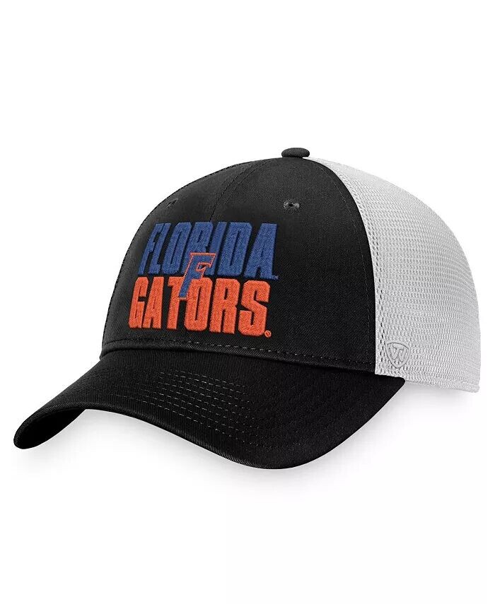 

Мужская черно-белая кепка Florida Gators Stockpile Trucker Snapback Top Of The World