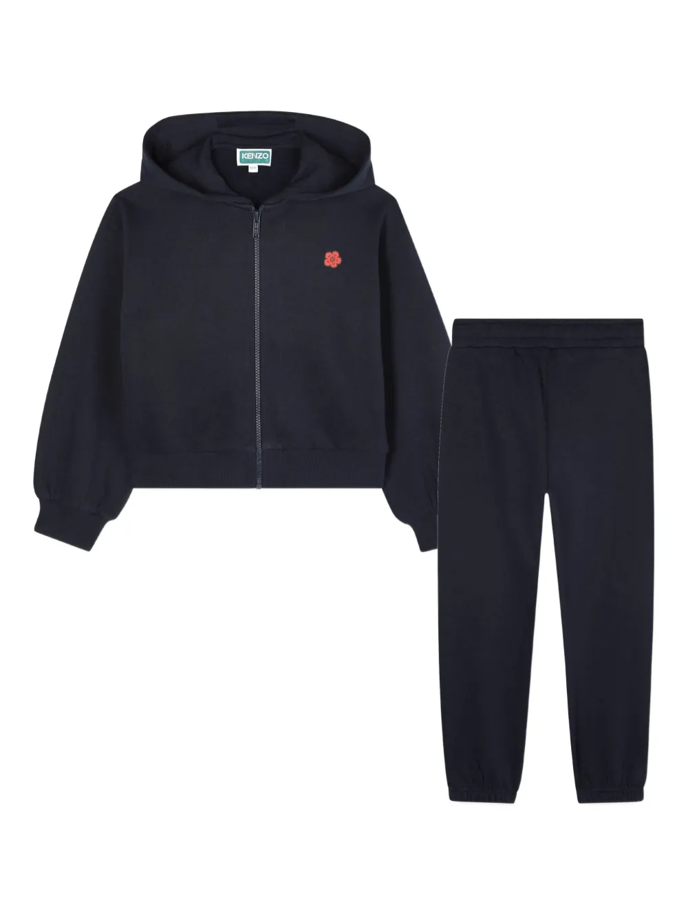 

Спортивный костюм с капюшоном и графичным принтом Kenzo Kids, синий
