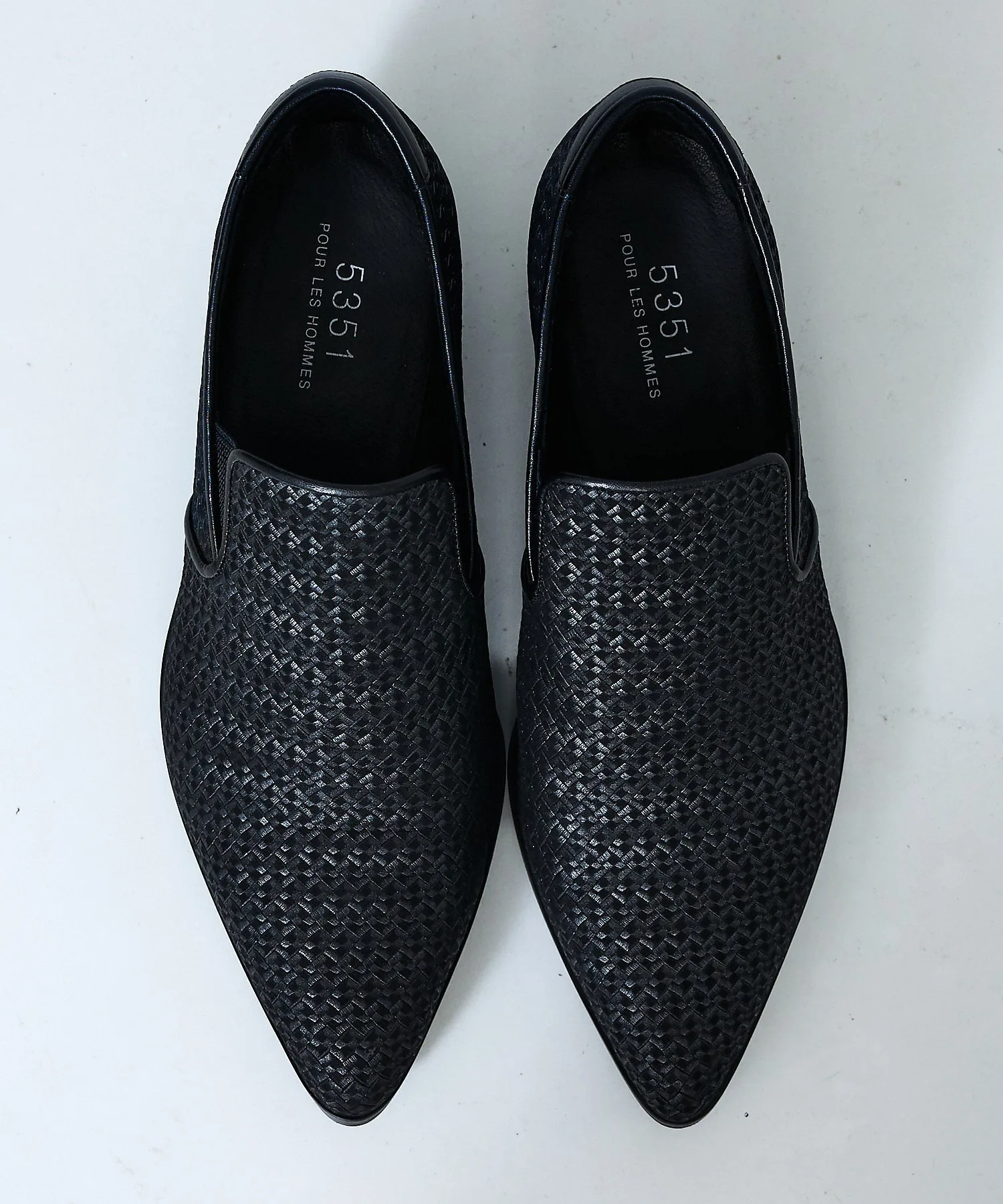 Panama Mesh Слипоны с кожаным каблуком и сетчатой вставкой Предзаказ 5351POUR LES HOMMES, Black — фото 4