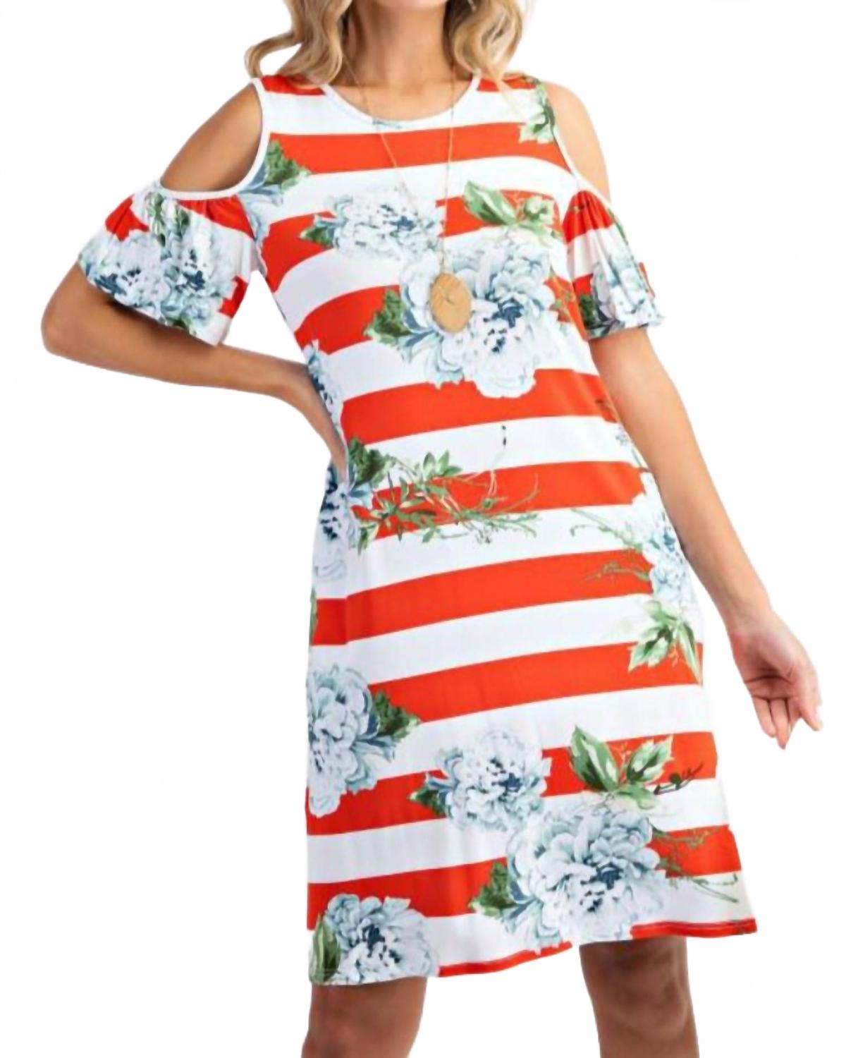 

Яркое платье с цветочным принтом и асимметричным вырезом на плече 143 STORY, мультиколор