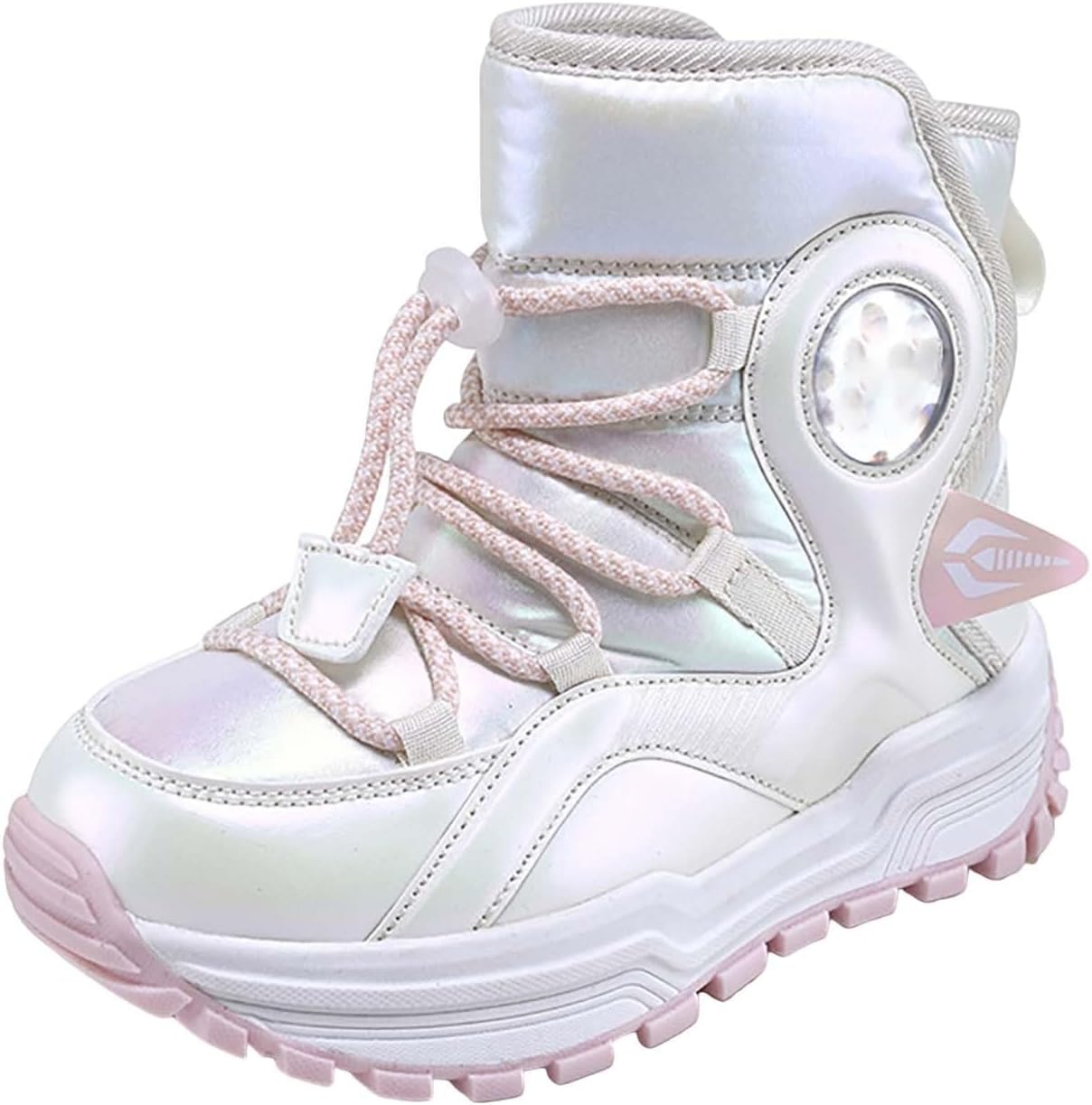 

Мальчики Девочки Регулируемые Сапоги для Снега Зимние Водонепроницаемые Нескользящие Теплые Детские Обувь С Толстой Подошвой Сапожки до Середины Икры Generic, Beige-B