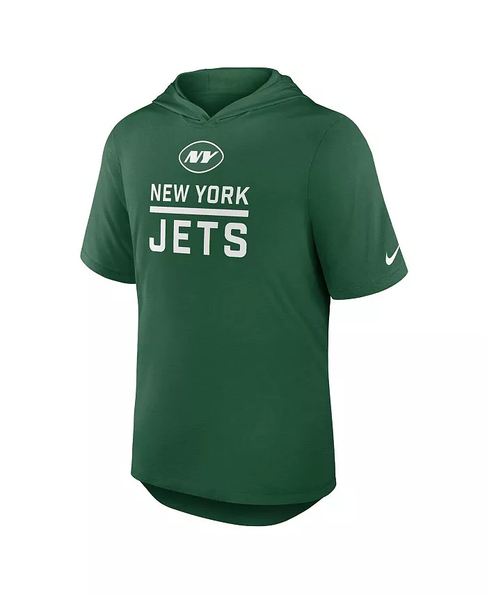 Мужская зеленая толстовка-футболка New York Jets Lockup Tri-Blend Nike — фото 2