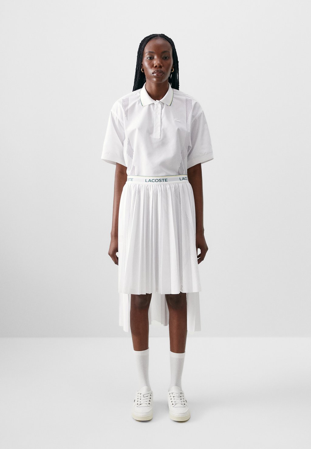 

Юбка А-силуэта Pleated skirt Lacoste, белый