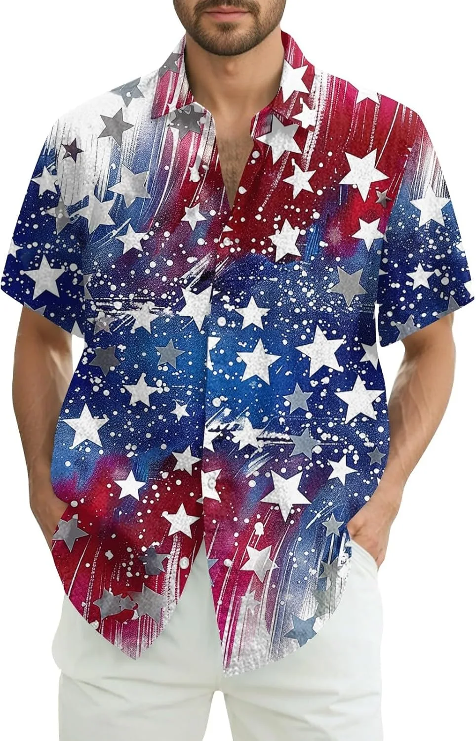 

Футболка с патриотическим принтом Mens Independence Day